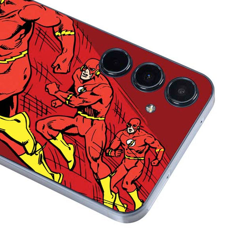 DC Comics The Flash Classic Art in Sequence Running pose Galaxy A55 5G Skin